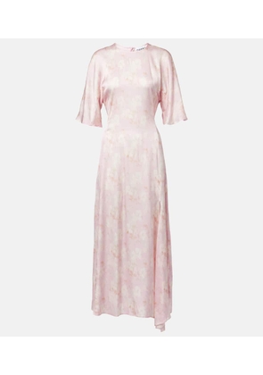 Ganni Floral satin maxi dress