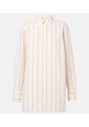 Toteme Striped oversized cotton and silk shirt