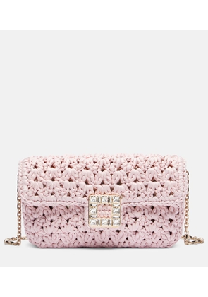 Roger Vivier Jeu De Fille embellished raffia clutch