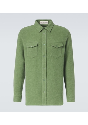 God's True Cashmere Cashmere shirt with emerald