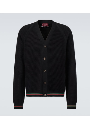 Gucci Web Stripe cotton cardigan