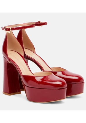 Gianvito Rossi Hilary 100 patent leather platform pumps