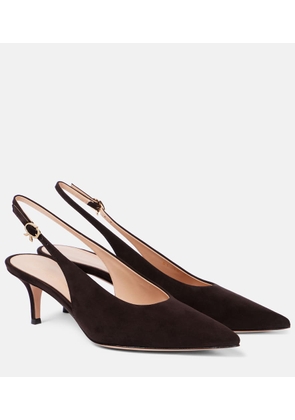 Gianvito Rossi Robbie 55 suede slingback pumps