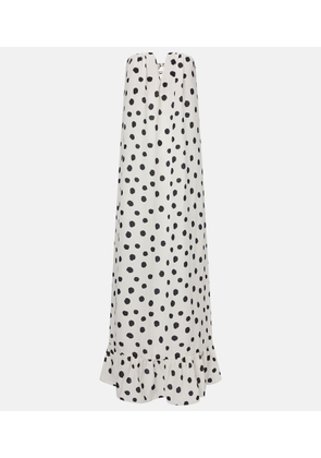Adriana Degreas Polka-dot bustier dress