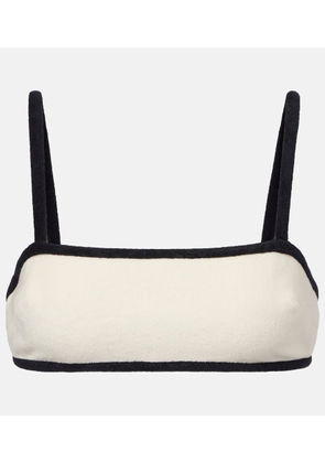 Adriana Degreas Cotton-blend terry bikini top