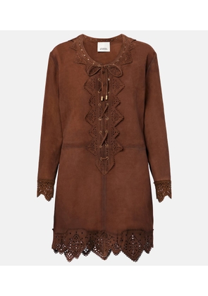 Isabel Marant Charlina lace-up suede minidress