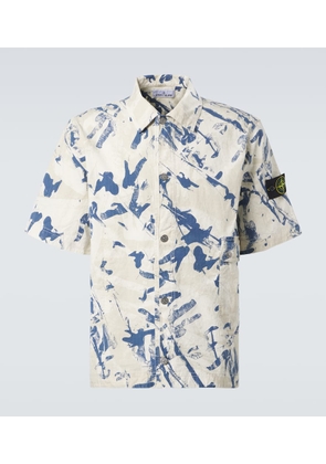 Stone Island Desert camouflage cotton-blend shirt