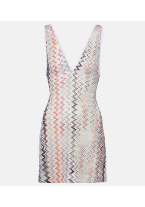 Missoni Zigzag sequined beach cover-up