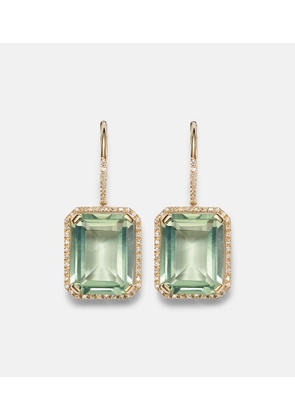 Shay Jewelry Portrait 18kt gold earrings with amethysts and diamonds