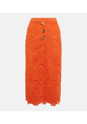Self-Portrait Lace pencil skirt