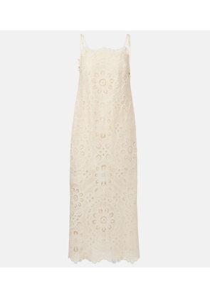 Zimmermann Rhiannon embroidered cotton midi dress