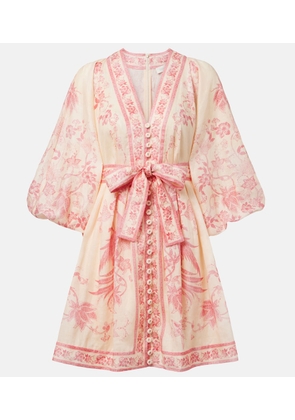 Zimmermann Lucky floral linen minidress