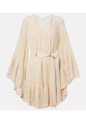 Zimmermann Coco gathered lace minidress