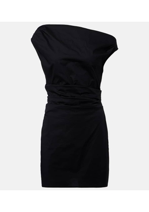 Staud Phare ruched cotton poplin minidress