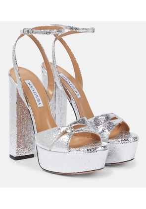 Aquazzura Sinner leather platform sandals