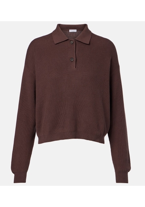 Brunello Cucinelli Ribbed-knit cotton polo sweater