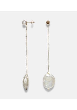 Mateo 14kt gold drop earrings with pearls