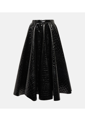 Alaia Croc-effect midi skirt