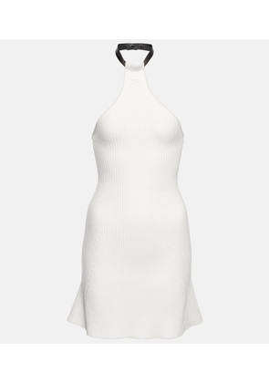 Courreges Ribbed-knit halterneck minidress