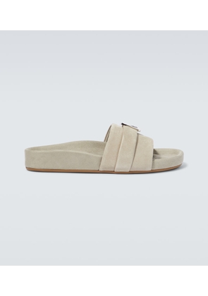 Christian Louboutin Embellished suede slides