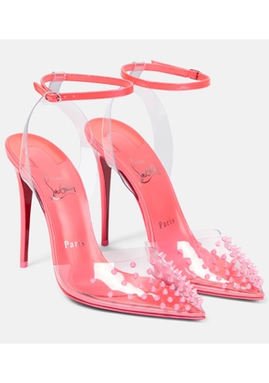 Christian Louboutin Spikoo 100 PVC and leather pumps