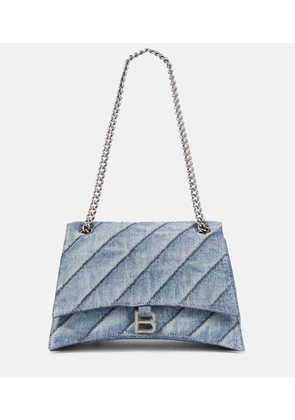Balenciaga Crush Medium denim shoulder bag