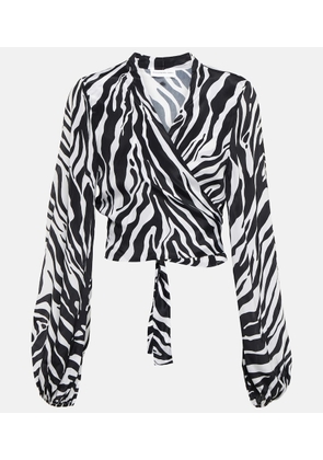 Alexandra Miro Tabitha zebra-print crop top