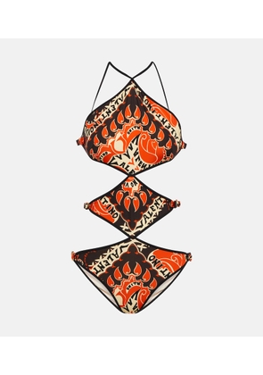 Valentino Mini Bandana halterneck swimsuit