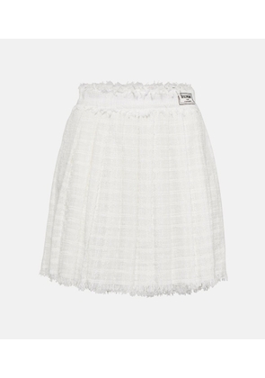 Balmain Pleated tweed miniskirt