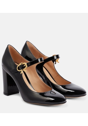 Gianvito Rossi Mary Ribbon patent leather pumps