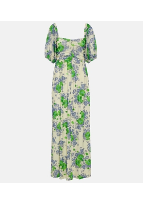 Ganni Floral mesh maxi dress