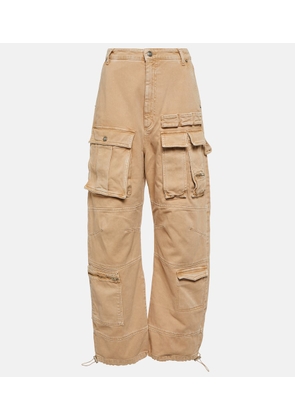 Sportmax High-rise wide-leg denim cargo pants