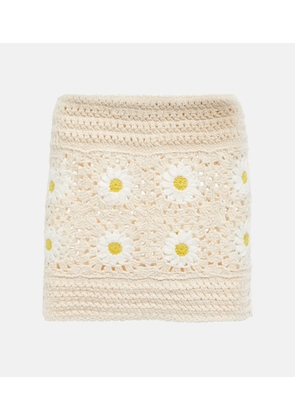 Alanui Daisy crocheted miniskirt