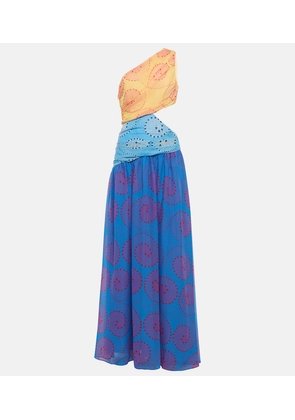 Staud Ashlyn one-shoulder chiffon maxi dress