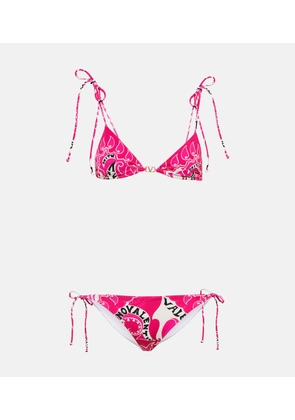 Valentino Printed traingle bikini