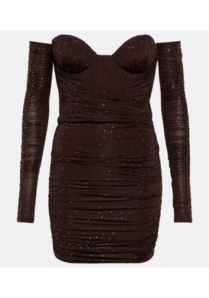 Alex Perry Koda embellished jersey minidress