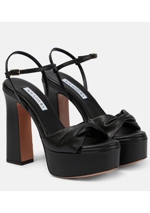 Aquazzura Twist Plateau 120 leather platform sandals