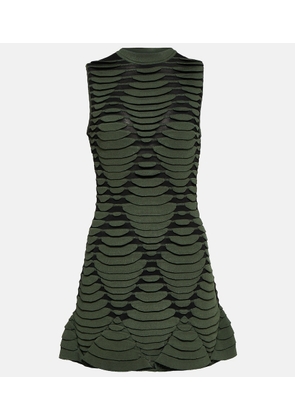 Alaia Snake-effect knit minidress