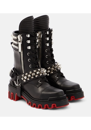 Christian Louboutin Janetta embellished biker boots
