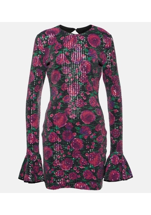 Rotate Floral sequined minidress