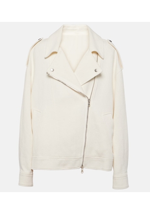 Brunello Cucinelli Cotton and linen biker jacket
