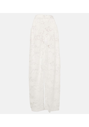 Oscar de la Renta High-rise wide-leg lace pants