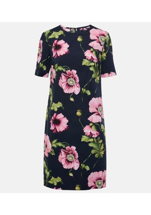 Oscar de la Renta Floral cotton-blend minidress