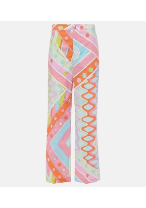 Pucci Vivara mid-rise cotton straight pants