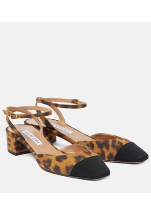 Aquazzura French Flirt 35 leopard-print suede pumps