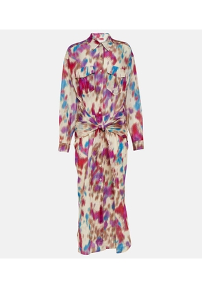 Marant Etoile Nesly printed cotton shirt dress