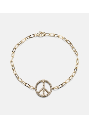 Roxanne First Peace Out 14kt gold bracelet with diamonds