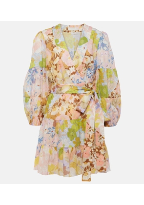 Zimmermann Pop floral cotton wrap dress