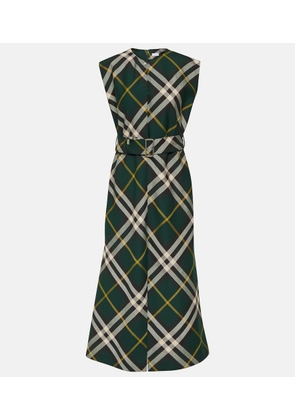 Burberry Burberry Check wool midi dress