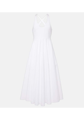 Alaia Open-back cotton poplin midi dress